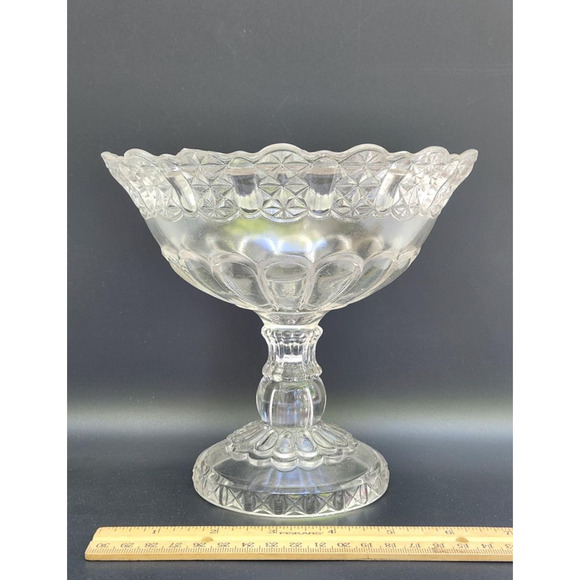 EAPG Adams & Co Collage Compote Dinner Bell‎ Fine Cut Band 1800s - Picture 3 of 3